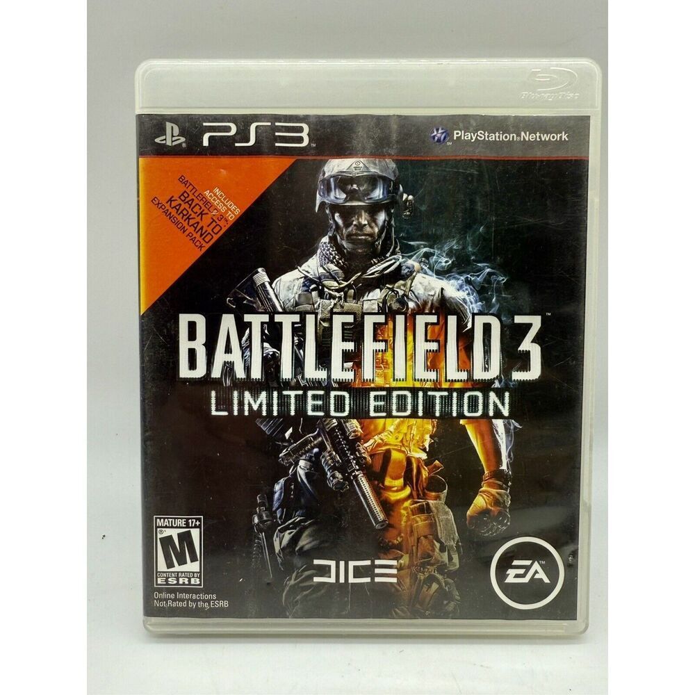 Battlefield 3 Limited Edition 2011‎ Sony PlayStation 3 PS3 Game & Case